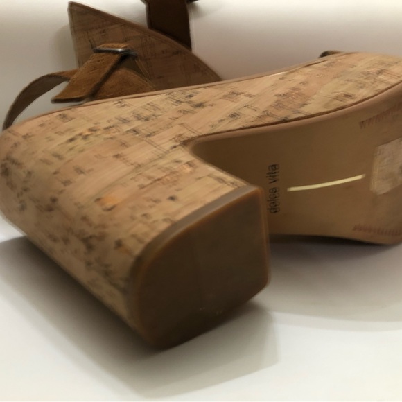 DOLCE VITA CORK WEDGE SANDALS - Picture 6 of 9